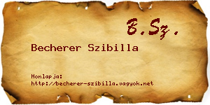 Becherer Szibilla névjegykártya